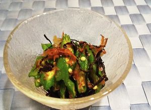 ◆簡単副菜♡オクラの塩昆布かつお和え◆-レシピのメイン写真