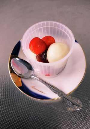豆腐白玉と水羊羹とさくらんぼの夏デザート-レシピのメイン写真