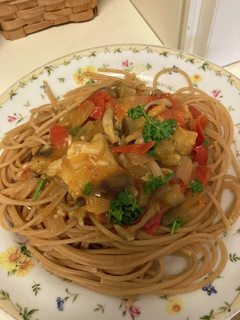 6月 カスベのトマトパスタ-レシピのメイン写真