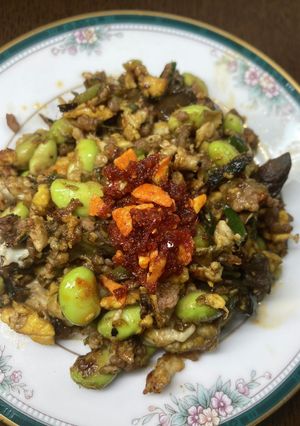枝豆と茄子の豚のひき肉玉子炒め-レシピのメイン写真