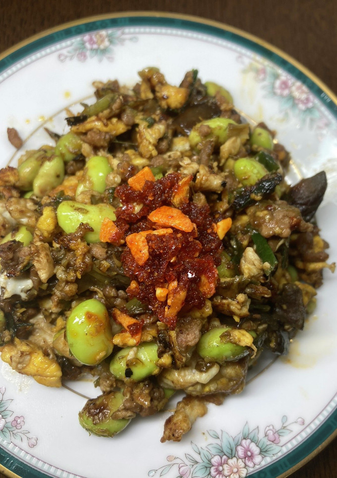 枝豆と茄子の豚のひき肉玉子炒め-レシピのメイン写真
