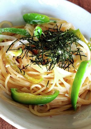 ピーマンたらこクリームパスタ-レシピのメイン写真
