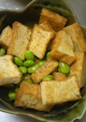 簡単・厚揚げと枝豆のわさび醤油あえ-レシピのメイン写真