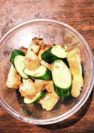 胡瓜と揚げで♡♡梅&昆布ポン酢の煮浸し♡-レシピのメイン写真