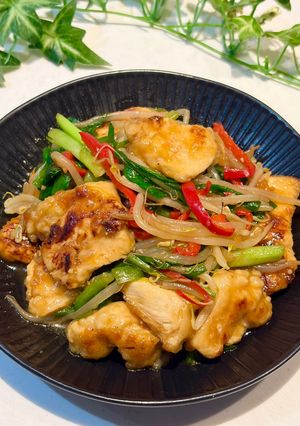 鶏むね肉でレバニラ風炒め♩-レシピのメイン写真