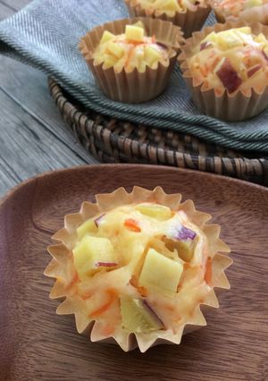 【米粉と野菜】にんじんさつまいも蒸しパン-レシピのメイン写真