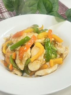 華やぐ🤗鶏むね肉とパプリカの中華風炒め-レシピのメイン写真