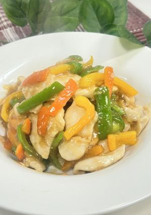 華やぐ🤗鶏むね肉とパプリカの中華風炒め-レシピのメイン写真