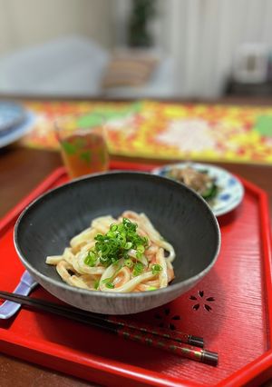 明太うどん〜オリーブ油と昆布茶で旨い！-レシピのメイン写真