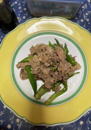 オクラ豚肉炒め-レシピのメイン写真
