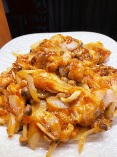 #鶏肉としめじのピリ辛炒め-レシピのメイン写真