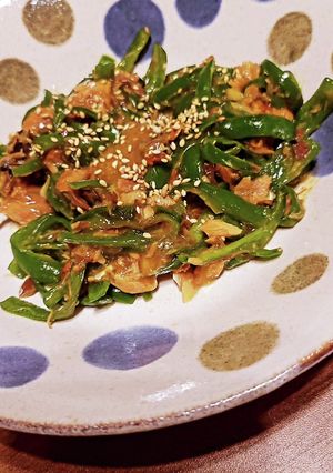 ピーマンの鯖の味噌煮缶炒め-レシピのメイン写真