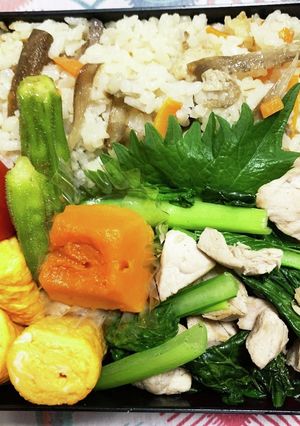 7/1ﾖｯﾁｬﾝ☆炊き込みご飯弁当-レシピのメイン写真