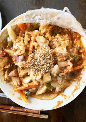 お一人様野菜たっぷり洋風レモン味噌味炒飯-レシピのメイン写真
