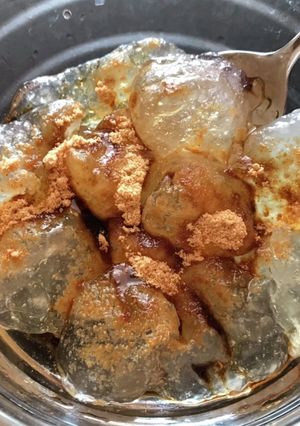 レンチン1回で簡単♡片栗粉でくず餅風-レシピのメイン写真