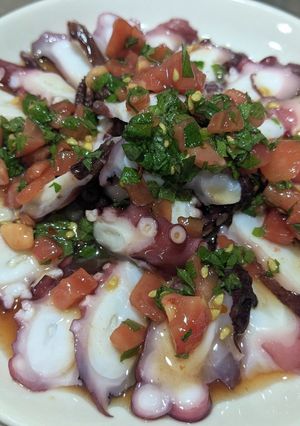 豆板醤が隠し味! タコの梅カルパッチョ-レシピのメイン写真