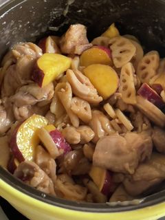 鶏肉とれんこんとさつまいもの甘酢炒め-レシピのメイン写真