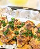 余ったミートソースで、ナスのチーズ焼き