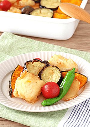 鶏むね肉と夏野菜の南蛮漬け-レシピのメイン写真