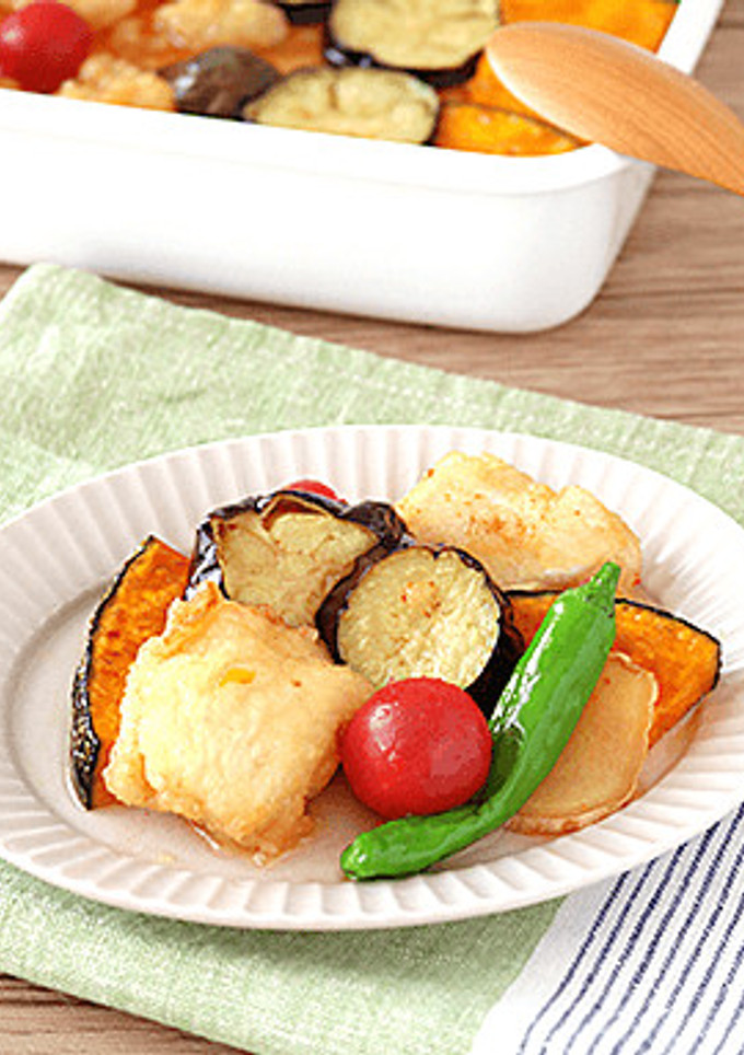 鶏むね肉と夏野菜の南蛮漬け-レシピのメイン写真