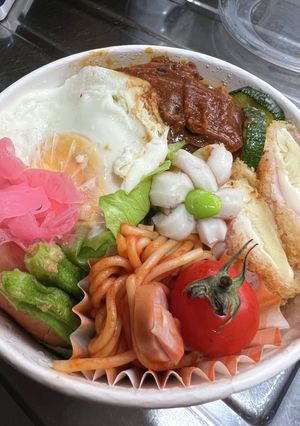 ロコモコ丼弁当-レシピのメイン写真