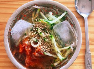 麺を入れたら冷麺に！冷麺のスープだけ-レシピのメイン写真