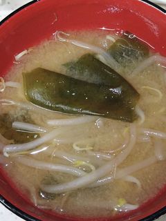 もやしとワカメの味噌汁-レシピのメイン写真