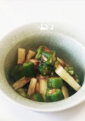 おくらと山芋の梅肉和え-レシピのメイン写真