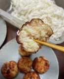 残ったそうめん+はんぺんチーズカニカマ卵
