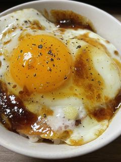 ハムエッグ丼-レシピのメイン写真
