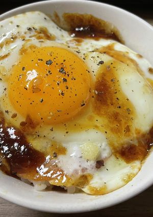 ハムエッグ丼-レシピのメイン写真