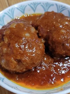 レンジで超簡単!煮込みハンバーグ-レシピのメイン写真