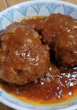 レンジで超簡単！煮込みハンバーグ-レシピのメイン写真