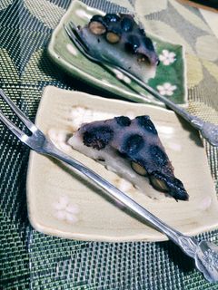 黒豆煮とレンジで簡単 水無月-レシピのメイン写真