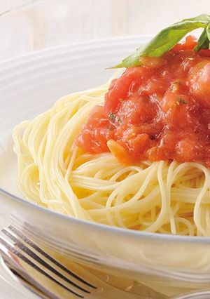 完熟トマトの冷製スパゲッティーニ-レシピのメイン写真