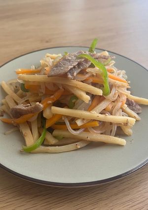 簡単給食　しらたきのピリ辛炒め-レシピのメイン写真