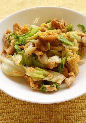 キャベツと豚肉の卵とじ-レシピのメイン写真