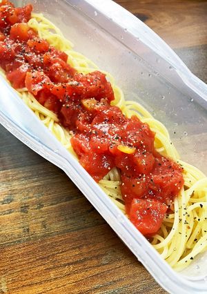 簡単レンジでトマトサラスパ　塩分2g以下-レシピのメイン写真