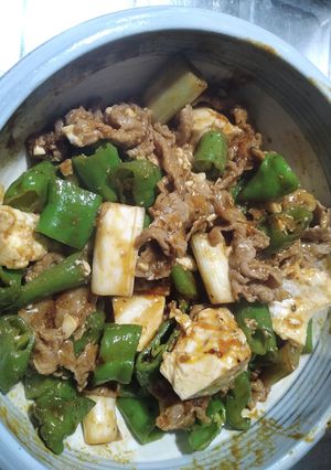 万願寺唐辛子入り簡単麻婆豆腐-レシピのメイン写真
