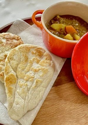 混ぜて焼くだけ！グルテンフリーのナン-レシピのメイン写真
