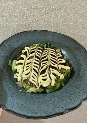 キャベツとニラのお好み焼き チヂミ-レシピのメイン写真
