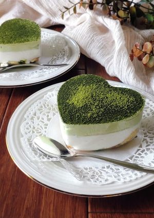 ほろ苦☆抹茶のヨーグルトレアチーズケーキ-レシピのメイン写真