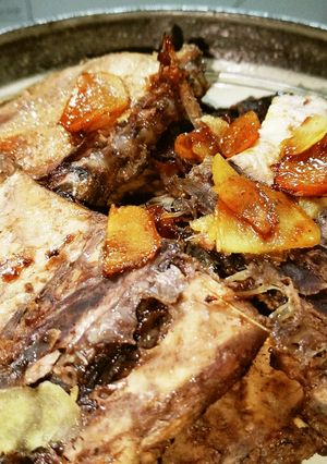 カツオ中骨のにんにくしょうが煮。-レシピのメイン写真
