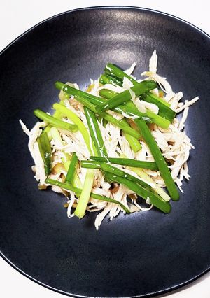 鶏ムネ肉と搾菜、青ネギのサラダ-レシピのメイン写真