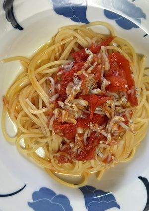 釜揚げしらすとトマトのスパゲッティ-レシピのメイン写真