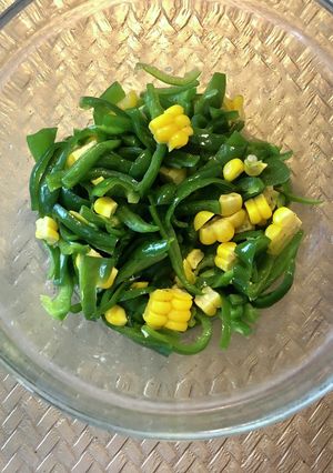 夏の副菜　コーンとピーマンの中華風-レシピのメイン写真