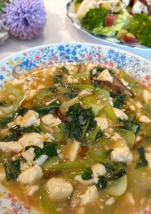 チンゲン菜と豆腐の中華風あんかけ-レシピのメイン写真