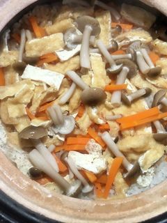 お揚げと茸の炊き込みご飯 -レシピのメイン写真