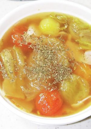 ダイエット!レタストマトスープ-レシピのメイン写真