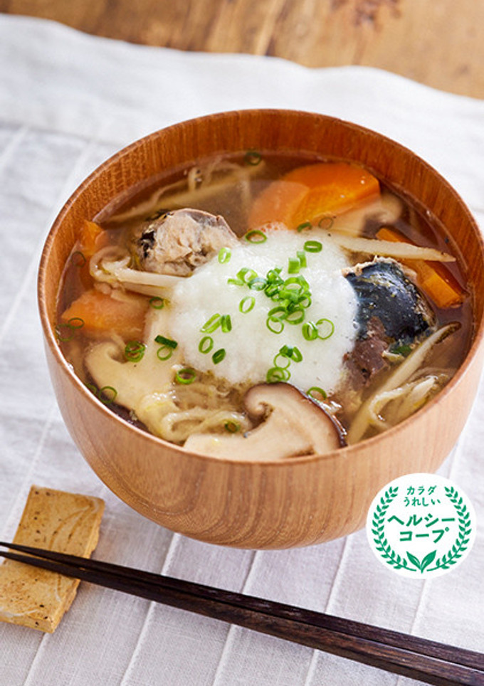 さば缶とろろの味噌汁-レシピのメイン写真
